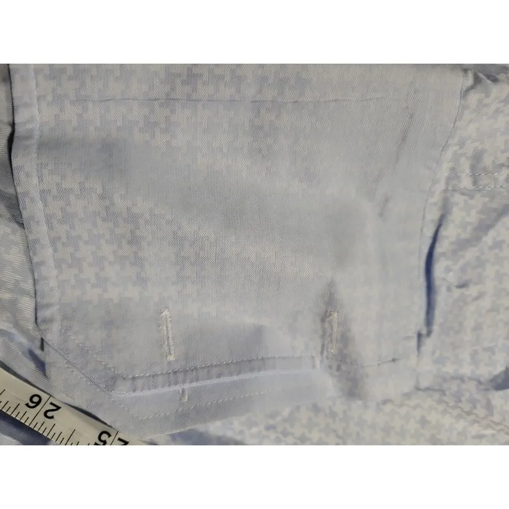 Mens Tiglio Luxe LS Button Down Cotton Dress Shirt needs cuff links‎ 17.5 32/33